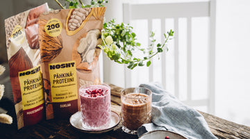 How to use Nosht Nut Protein: Chocolate banana & Lingonberry smoothies