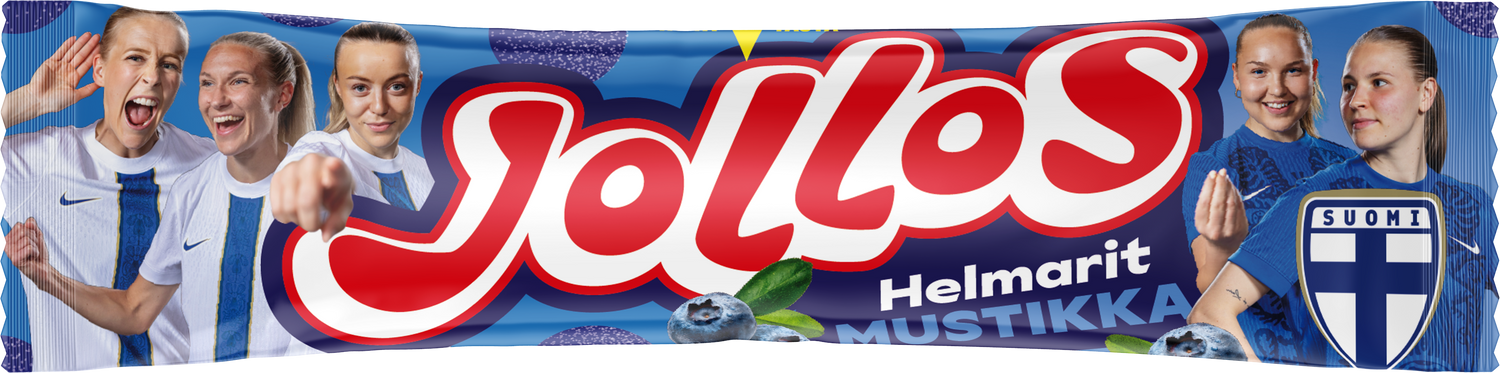 Jollos Vauhtikarkki - Huuhkajat & Helmarit Mustikka 52g