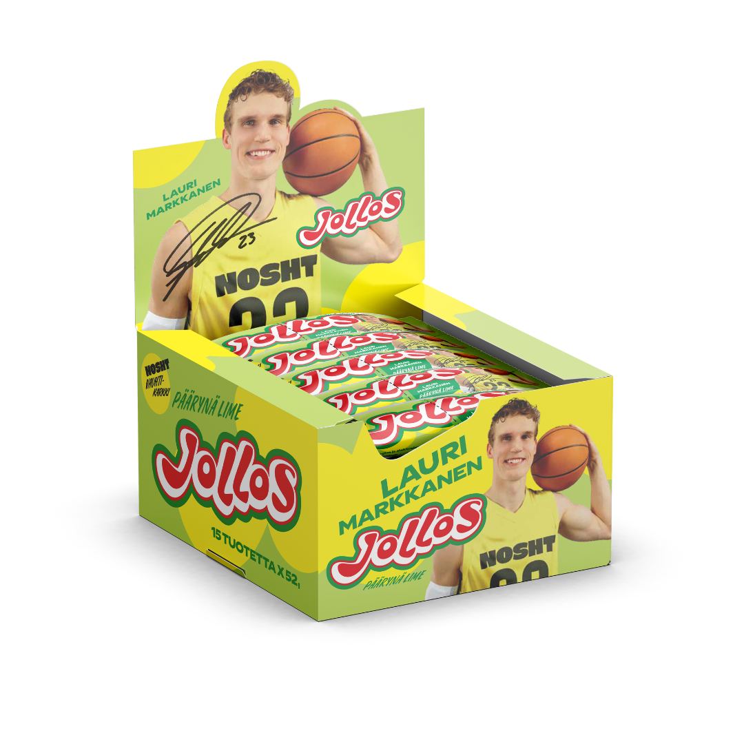 Jollos Vauhtikarkki Lauri Markkanen Päärynä Lime
